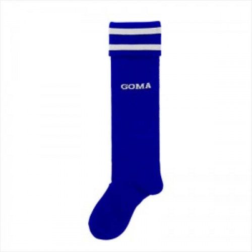 GOMA 藍底⽩間 ⼩童⾜球襪, 6-12歲